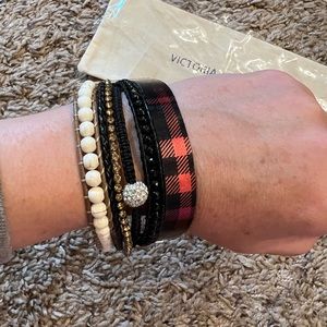 New Victoria Emerson Buffalo Plaid Cuff Bracelet